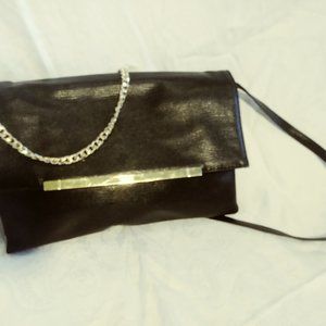 Christian Serriano blk. Leather clutch